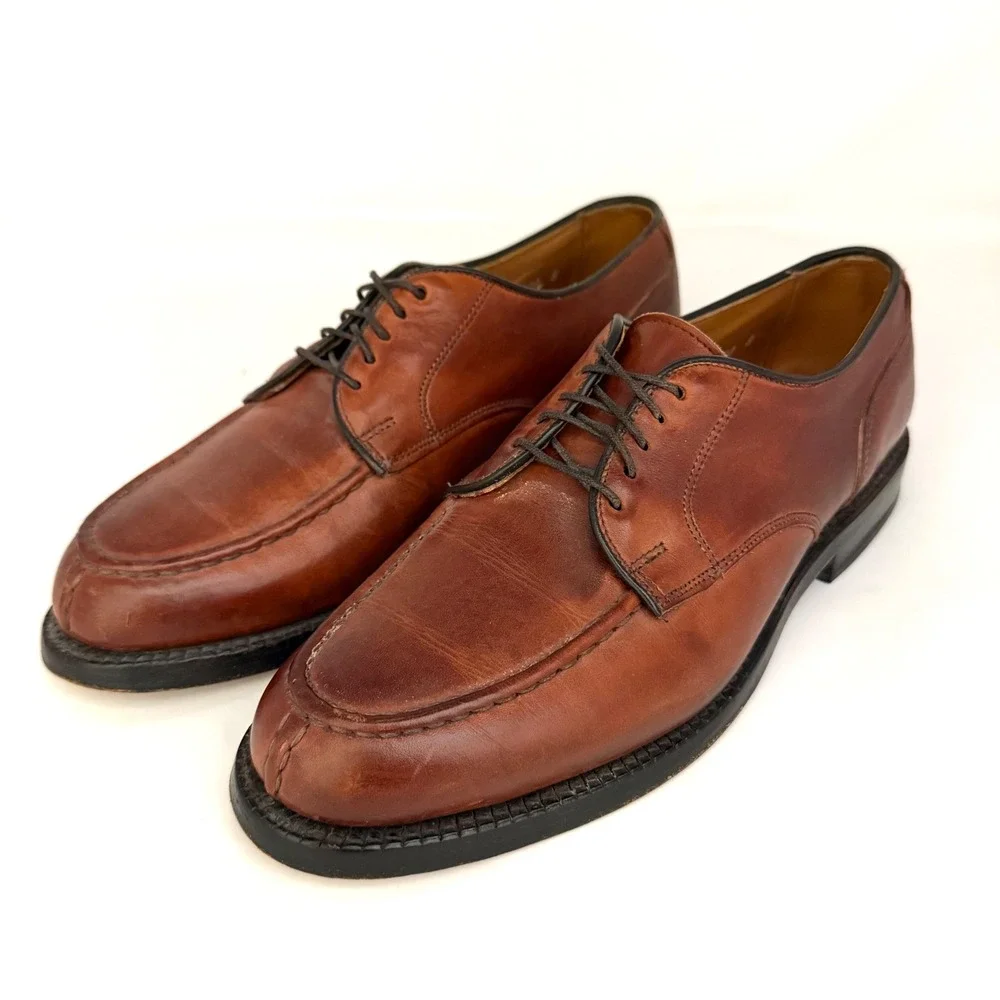 Allen Edmonds Bradley Mens 8 D‎ Chili Leather Split Toe Derby Oxfords 2661